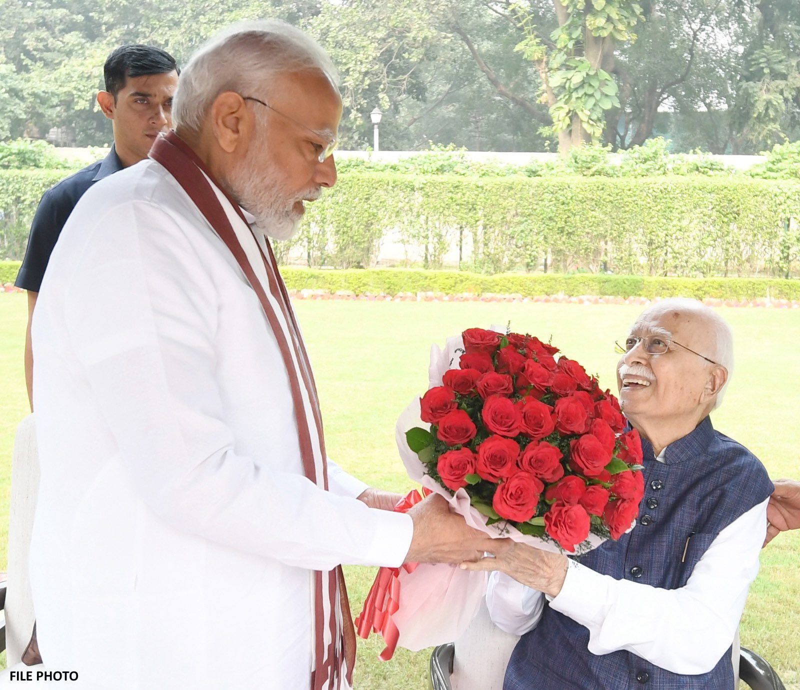 Narendra Modi, the Prime Minister of India with Shri LK Advani