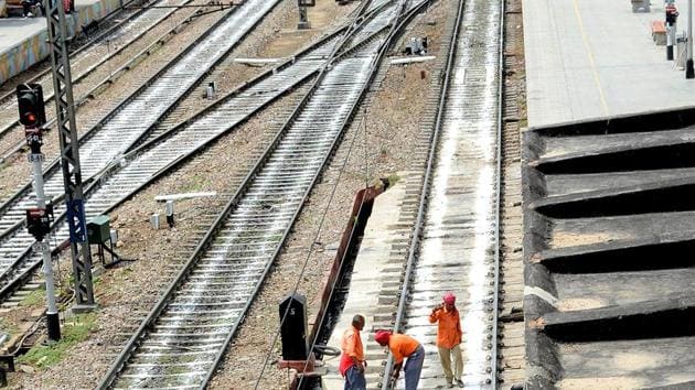 Railway Track upgradation work Indian Railway SCR Section